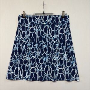 Lilly Pulitzer Women A-Line Skirt Pull On Size Medium Blue D041 -20